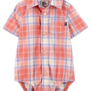 BABYB'GOSH   BABY B S/S PLAID WOVEN BODYSUIT   $24.92 VAT