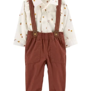 CARTER'S   BABY B 2PC FALL BODYSUIT-SUSPENDER SET 45.87 VAT