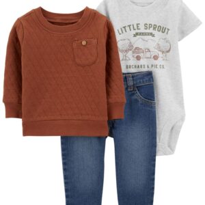 CARTER'S   BABY B 3PC BROWN SET  $46.20 VAT