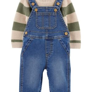 CARTER'S   BABY B 2PC DENIM OVERALL SET   $50.82 VAT