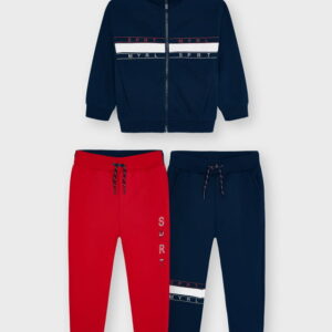 MAYORAL   BIG B NAVY/RED  3PC PULLOVER W/LONG TROUSERS SET   $74.69 VAT