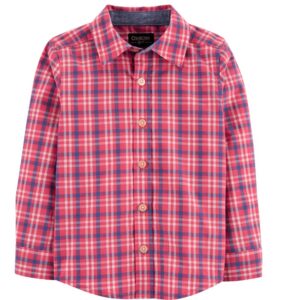 OSHKOSH   TODDLER B WOVEN RED PLAID SHIRT   $28.38 VAT
