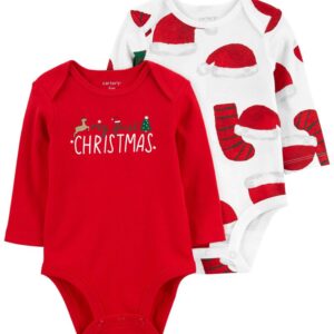 CARTER'S   MY FIRST CHRISTMAS 2PK RED BODYSUIT   $28.38 VAT