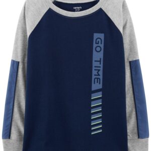 CARTER'S   BIG B BLUE RAGLAN GO TIME L/S TEE   $24.75 VAT