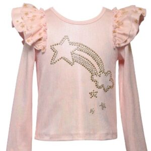 BABY SARA   L/S RUFFLE TOP W/STAR & CLOUD HOTFIX    $75.90 - $79.20 VAT