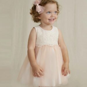 ABEL & LULA   BABY G  SALMON-EMBROIDERED TULLE DRESS  $112.70