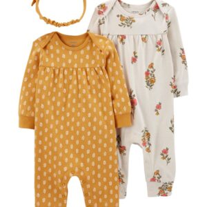 CARTER'S   BABY G 3PC MPS GOLD FLOWER SET   $35.61VAT