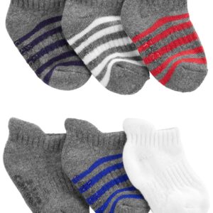 CARTER'S   BOY  6-PACK MULTI STRIPE ANKLE SOCKS   $18.98 VAT