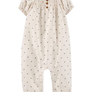 CARTER'S   BABY G 1PC IVORY DOTS ROMPER $22.60 VAT