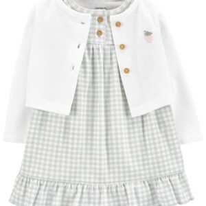 CARTER'S   BABY G GREEN-GINGHAM DRESS SET    $29.04 VAT