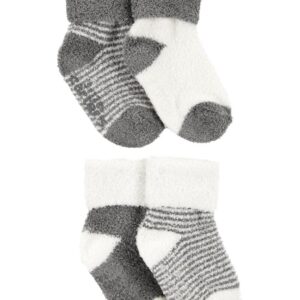 CARTER'S   BABY NEUTRAL 4-PACK CHENILLE GREY SOCKS   $ 16.55 VAT