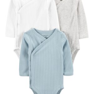 CARTER'S   BABY B 3PK LS BLUE-GRAY BODYSUIT   $35.31 VAT
