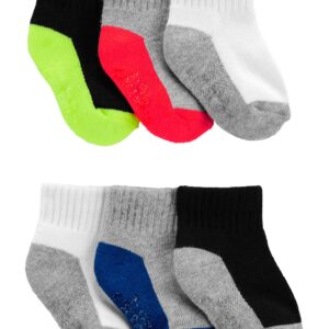 CARTER'S   BOY MULTI-COLOR 1/4 CREW 6-PACK SOCKS   $18.98 VAT