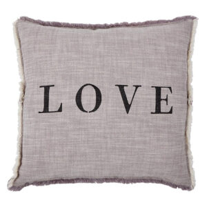 STEPHAN BABY -   GREY LARGE LOVE PILLOW - $96.80   VAT