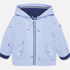 MAYORAL   BABY B SKY-BLUE PRINTED HOODED WINDBREAKER   $48.13 VAT