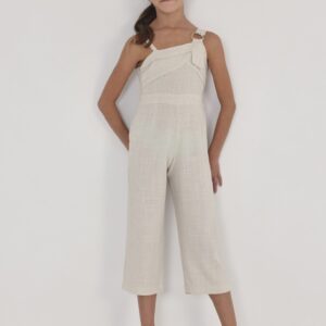 Mayoral Linen Jumpsuit Girl - Vat $80.28