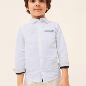 Mayoral White Linen Long Sleeve Shirt Vat $48.51