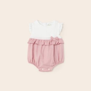 Mayoral Blush Linen Romper Vat $61.60