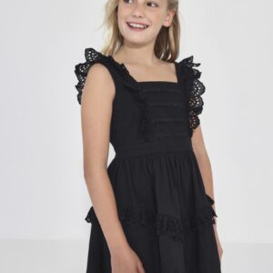 Mayoral Black Poplin Dress Vat $74.50