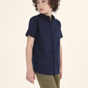 Mayoral Cotton Collar Short Sleeve Shirt Vat $46.59