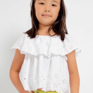 Mayoral Chickpea Embroidered Blouse - Ruffle Me This