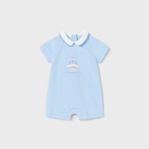 Mayoral Cotton Print Romper Newborn VAT $41.01