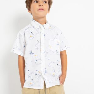 Mayoral Boats Cotton Print Shirt Vat $42.93