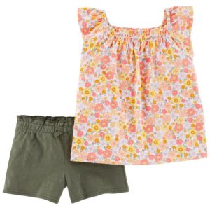 Carter's 2-Piece Floral Tee & Short Set Vat $29.46