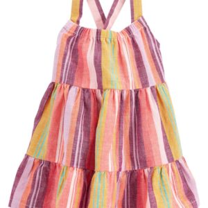 Carter's Baby Girls Striped Linen Dress Vat $40.81