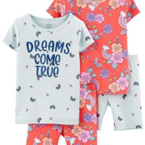 Carter's Toddler 4-Piece Floral Snug Fit Cotton PJs Vat $42.74