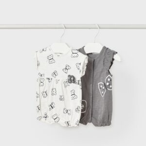 Mayoral 2-piece sustainable cotton rompers set Vat $56.02