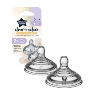 Tommee Tippee Closer to Nature Extra Slow Flow Nipples 2pk VAT $16.37