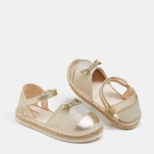 Mayoral Baby Girl Gold Jute Strap Shoes Vat $59.49