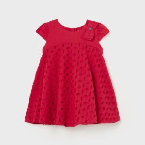 Mayoral Baby Girls Red Perforated Dress Vat $70.84
