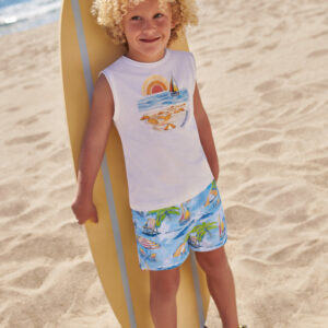 Mayoral Print Swim Shorts for Boys Vat $35.42