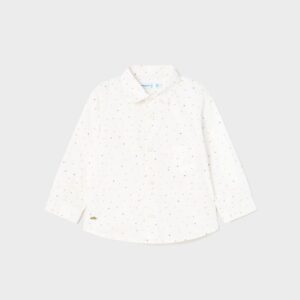 Mayoral Cotton Long Sleeve Print Shirt Vat $41.01