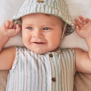 Mayoral Cotton Romper with Hat Newborn - Vat $46.59