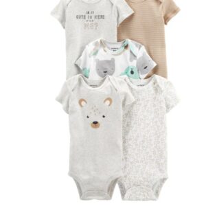 CARTER'S   BABY NEUTRAL 5PK ANIMALS BODYSUIT $31.35 VAT