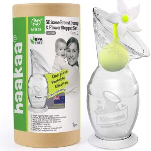 Haakaa Silicone Breast Pump & Flower Stopper Set VAT $62.23