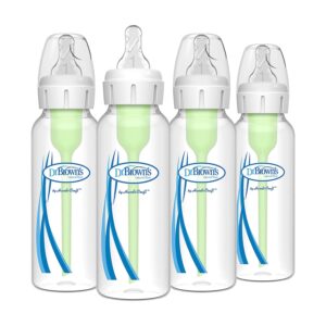 DR. BROWN'S NATURAL FLOW ANTI-COLIC BABY BOTTLES 8 OZ 4-PACK VAT $63.91