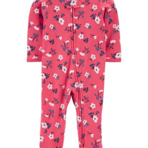 CARTER'S BABY GIRL FLORAL 2-WAY ZIP FOOTIE SLEEP & PLAY PAJAMAS VAT $21.75