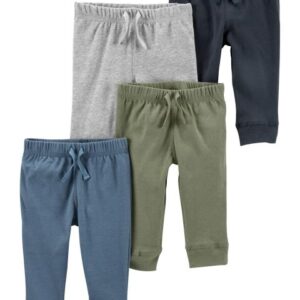 CARTER'S BABY BOY 4- PACK COTTON PANTS- MULTI VAT $54.28