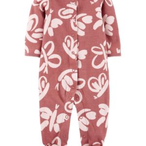 CARTER'S BABY GIRL BUTTERFLY SNAP-UP COTTON SLEEP & PLAY PAJAMAS- PINK VAT $21.75