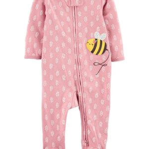 CARTER'S BABY GIRL BUMBLE BEE 2-WAY ZIP COTTON SLEEP & PLAY PAJAMAS VAT $21.75