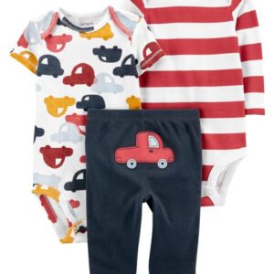 CARTER'S BABY BOY 3-PIECE TRUCK LITTLE CHARACTER SET VAT $33.88