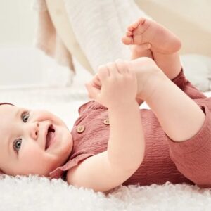 CARTER'S BABY GIRL 2-PIECE CRINKLE JERSEY JUMPSUIT & HEADWRAP SET VAT $33.88