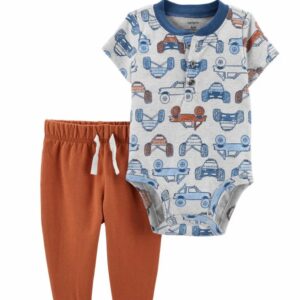 CARTER'S BABY BOY 2-PIECE TRUCKS BODYSUIT PANT SET VAT $39.27