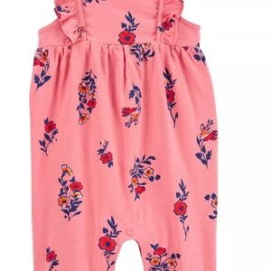 CARTER'S BABY GIRL FLORAL JUMPSUIT- PINK VAT $24.25