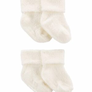 CARTER'S CHENILLE 4-PACK WHITE SOCKS $13.70 VAT