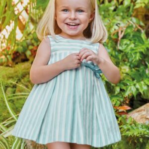 Abel & Lula Linen Striped Dress Baby Vat $131.48